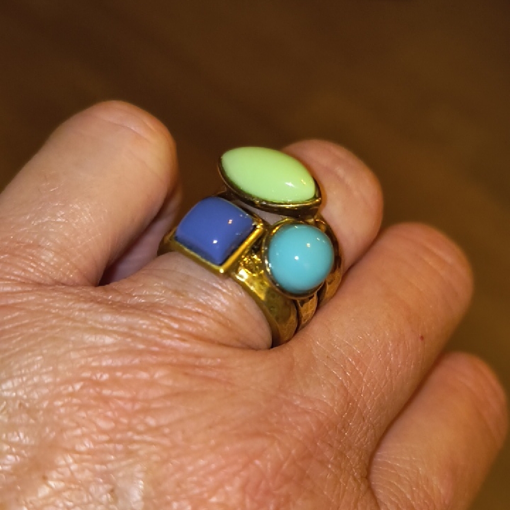 Hammered Gold Stackable Rings